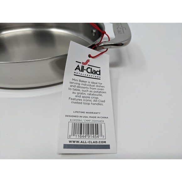 All-Clad 7" Oval Baker Stainless Steel Mini Baker Metalcrafters NWT - Picture 3 of 7